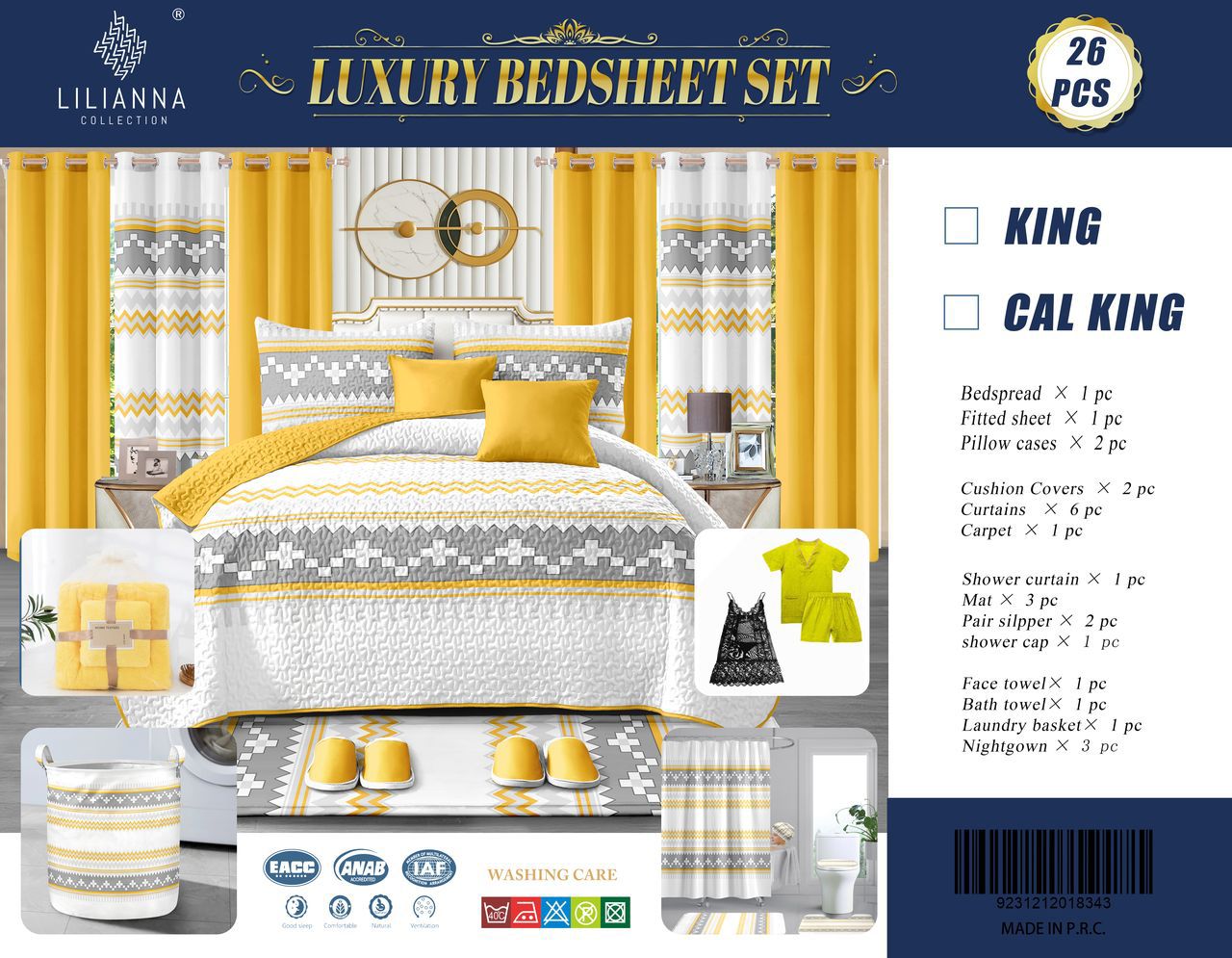 Luxury Bedsheet Set  (King/Cal King)